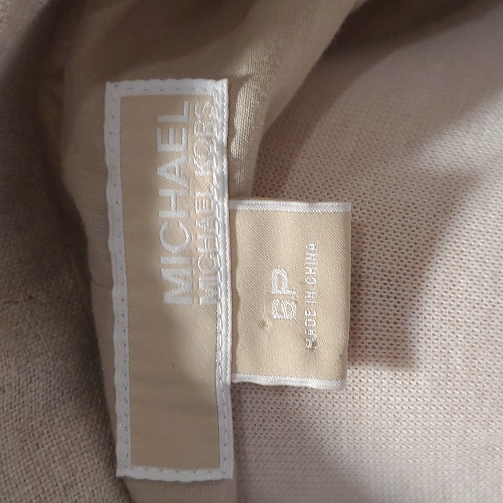 MK 6p linen tan jacket.